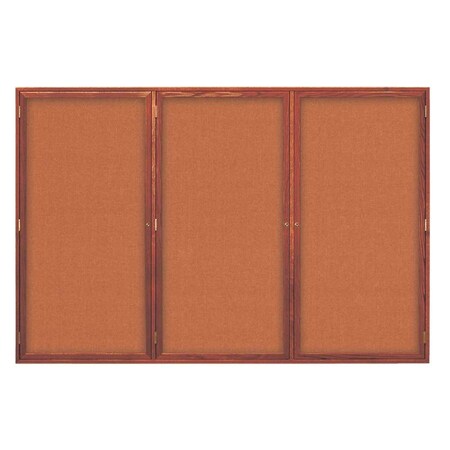 United Visual Products Open Faced Traditional Corkboard, 24x18" UV640A-GOLD-AMETHY